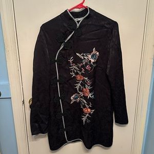 Zara Large Black Japanese-inspired Short Dress